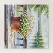 Puzzle Fleurs en pot de cuivre sur Lakehouse Deck (Horizontal)