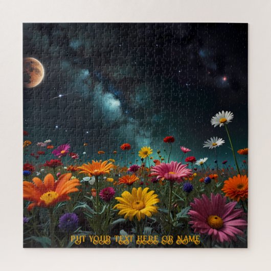 Puzzle Fleurs enchanteresses avec vues sur la Galaxie (Vertical)