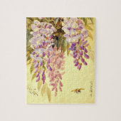 Puzzle Fleurs et abeilles violettes Paul de Longpre Puzzl (Vertical)
