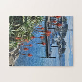 Puzzle Fleurs et bateaux sur la côte (Horizontal)