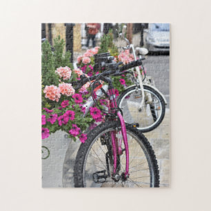 Puzzle Fleurs et bicyclettes roses Islington London UK
