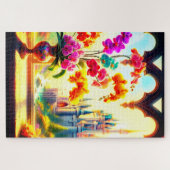 Puzzle Fleurs et château (Horizontal)
