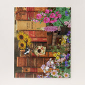 Puzzle Fleurs et livres (Vertical)