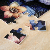 Puzzle Fleurs et papillons de printemps antiques (Côté)