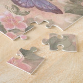 Puzzle Fleurs Et Papillons Roses (Côté)