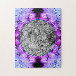 Puzzle Fleurs Fleurs Abstraites teintées Ajouter votre ph