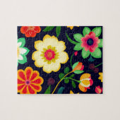 Puzzle Fleurs florales colorées (Horizontal)