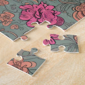 Puzzle Fleurs florales vintages roses (Côté)
