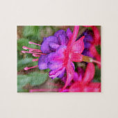Puzzle Fleurs fuchsia roses et pourpres en fleur (Horizontal)
