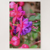Puzzle Fleurs Fuchsia roses et violettes en fleurs (Vertical)