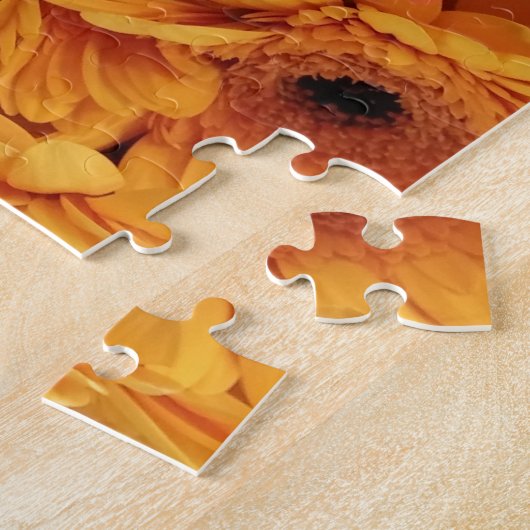 Puzzle Fleurs Gerbera Lumineuses, Jaune Orange, Flora (Côté)