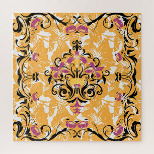 Puzzle Fleurs gothiques, Art Floral Coloré