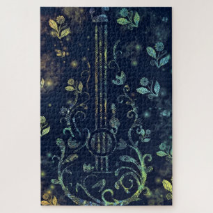 Puzzle Fleurs Guitare Art - Son romantique