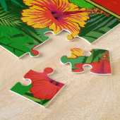 Puzzle Fleurs hawaïennes colorées Mele Kalikimaka (Côté)