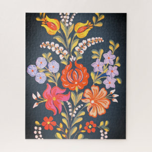 Puzzle fleurs hongroises - couleurs vives