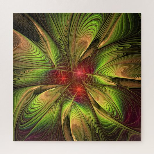 Puzzle Fleurs imaginaires fractales douces et tendres (Vertical)