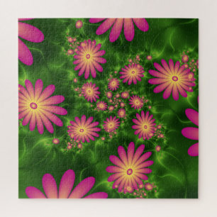 Puzzle Fleurs Imaginaires roses Art Fractal Abstrait mode