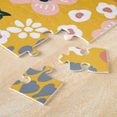 Puzzle Fleurs Jardin : Charme Vintage Jaune. (Côté)