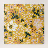 Puzzle Fleurs Jardin : Charme Vintage Jaune. (Horizontal)