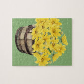 Puzzle fleurs jaunes dans un panier (Horizontal)