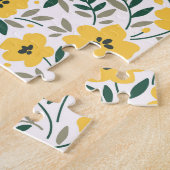 Puzzle Fleurs jaunes : moderne floral sans soudure. (Côté)