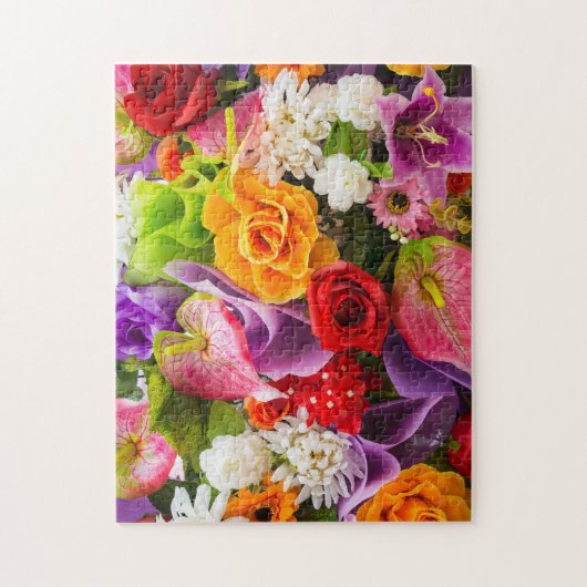 Puzzle Fleurs Joyeuses Et Lumineuses Difficile Cadeau Col (Vertical)