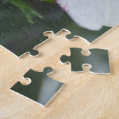 Puzzle Fleurs Lily Maroon Blanc Photographie botanique (Côté)