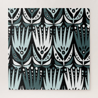 Puzzle Fleurs marines : Vintage moderne Abstrait.