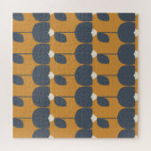 Puzzle Fleurs modernes rétro : Scandinave Géométrique. (Horizontal)