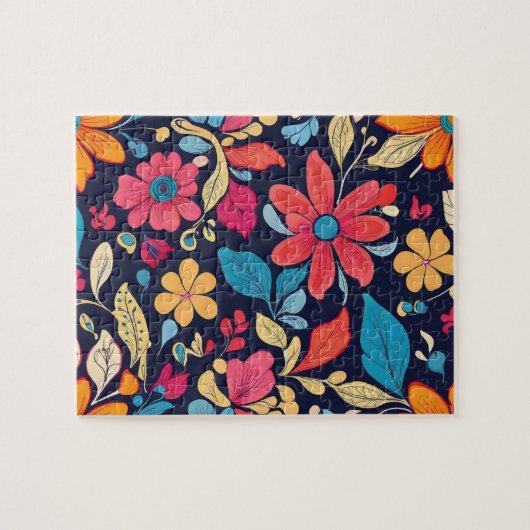Puzzle Fleurs motifs fleuris colorés (Horizontal)