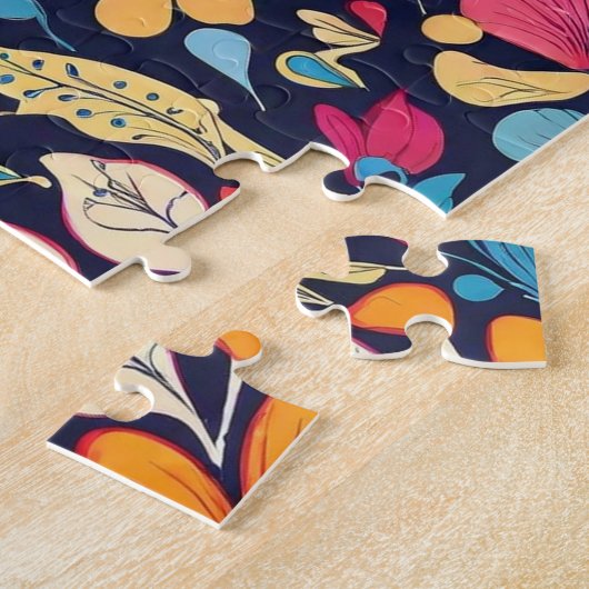 Puzzle Fleurs motifs fleuris colorés (Côté)