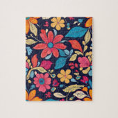 Puzzle Fleurs motifs fleuris colorés (Vertical)