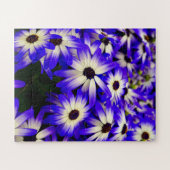 Puzzle Fleurs numériques Bleues et Blancs (Horizontal)