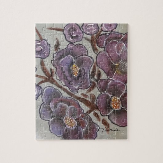 Puzzle Fleurs peintes Frida Kahlo (Vertical)