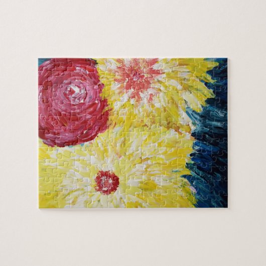 Puzzle Fleurs peinture Abstraite (Horizontal)