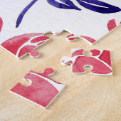 Puzzle Fleurs printanières, aquarelle motif sans couture. (Côté)