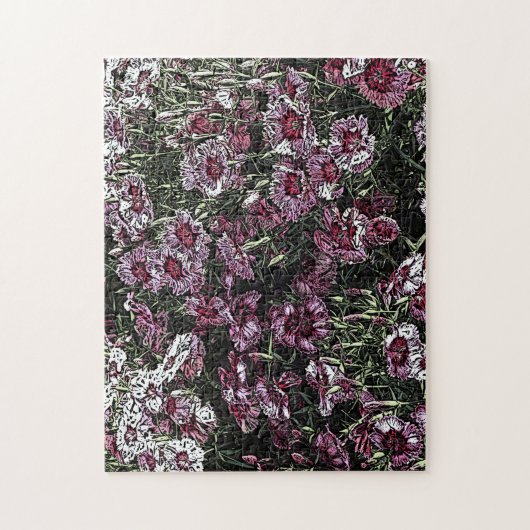 Puzzle Fleurs roses (Vertical)