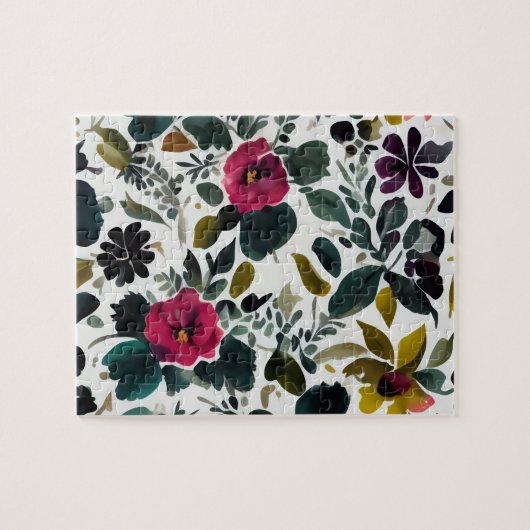 Puzzle Fleurs roses à motifs floraux (Horizontal)