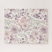Puzzle Fleurs roses blush violettes (Horizontal)