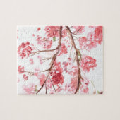 Puzzle Fleurs roses de cerisier Sakura Asiatique Japonais (Horizontal)