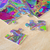 Puzzle Fleurs roses et violettes Abstraites (Côté)