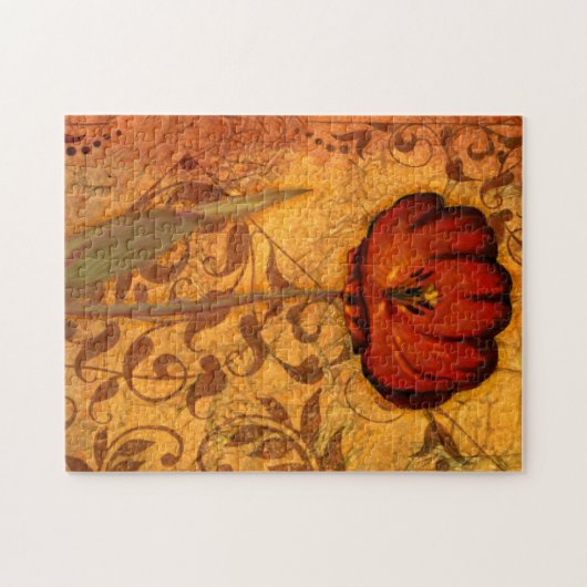 Puzzle Fleurs rouges I (Horizontal)