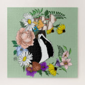 Puzzle Fleurs sauvages Badger Champignons vert (Horizontal)