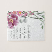 Puzzle Fleurs sauvages d'aquarelle mariage Enregistrer la (Horizontal)