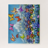 Puzzle Fleurs sauvages et papillons (Vertical)