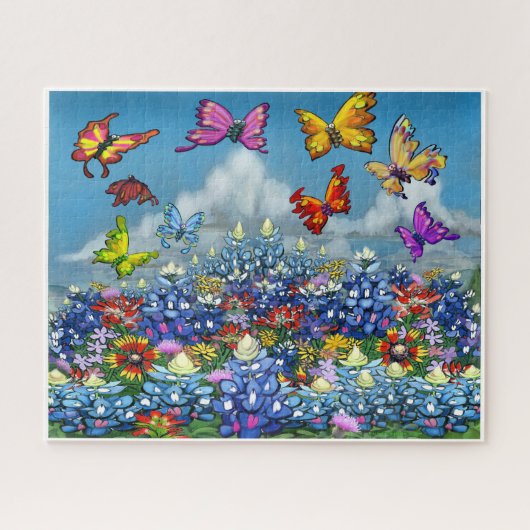 Puzzle Fleurs sauvages et papillons (Horizontal)