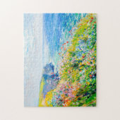 Puzzle Fleurs sauvages par la falaise impressionniste du (Vertical)