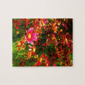 Puzzle Fleurs sauvages rose et jaune pâle (Horizontal)