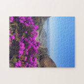 Puzzle Fleurs sauvages violettes Santorin Grèce Photograp (Horizontal)