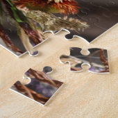 Puzzle Fleurs séchées sur une poutre en bois Nature flora (Côté)